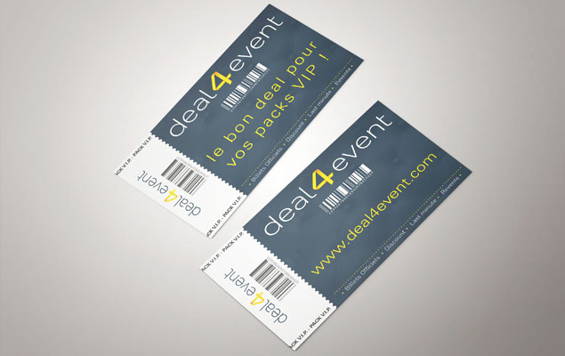 Création et gestion de l'impression pour la réalisation de flyers pour l'Agence de courtage en billetterie VIP - Deal 4 Event