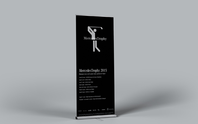 Création de l'invitation, de l'affiche et du mailing pour le Mercedes Trophy 2015 - BCM Sports