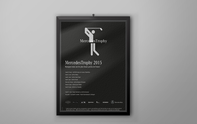 Création de l'invitation, de l'affiche et du mailing pour le Mercedes Trophy 2015 - BCM Sports
