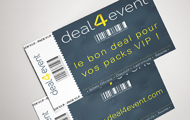 Création et gestion de l'impression pour la réalisation de flyers pour l'Agence de courtage en billetterie VIP - Deal 4 Event