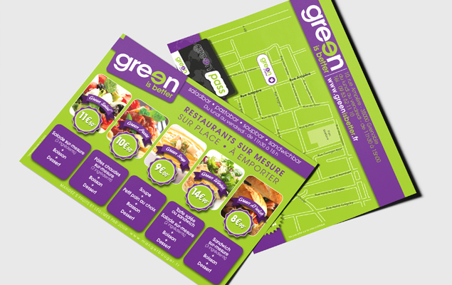 Création des Flyers pour le réseau de franchise Saladbar de Green Is Better