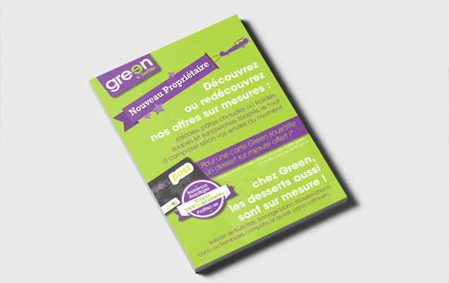 Création des Flyers pour le réseau de franchise Saladbar de Green Is Better