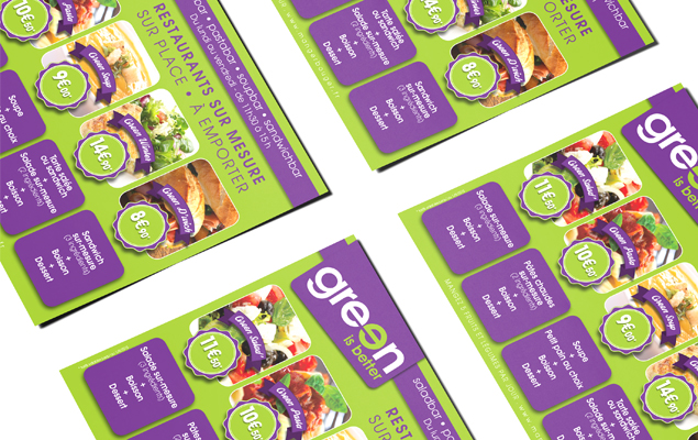 Création des Flyers pour le réseau de franchise Saladbar de Green Is Better