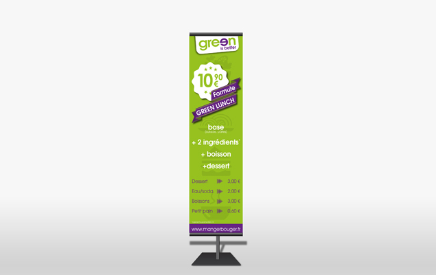 Création des Totems , Roll-Up du réseau de franchise Green Is Better