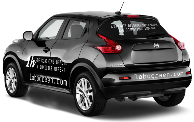 Création du covering pour les véhicules de Green Cosmetics