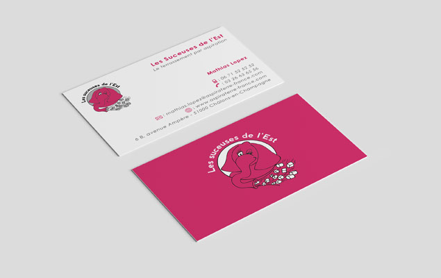 Création et gestion de l'impression pour la réalisation des cartes de visite des suceues de l'ouest