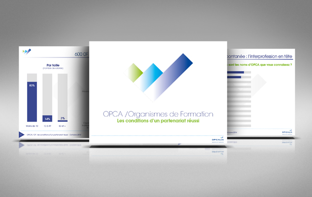 Création & réalisation d'un PowerPoint animé pour Opcalia client de l'agence More and Less