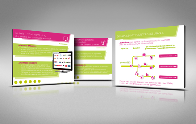 Création & réalisation d'un PowerPoint animé et interactif pour Numéricable client de l'agence More and Less