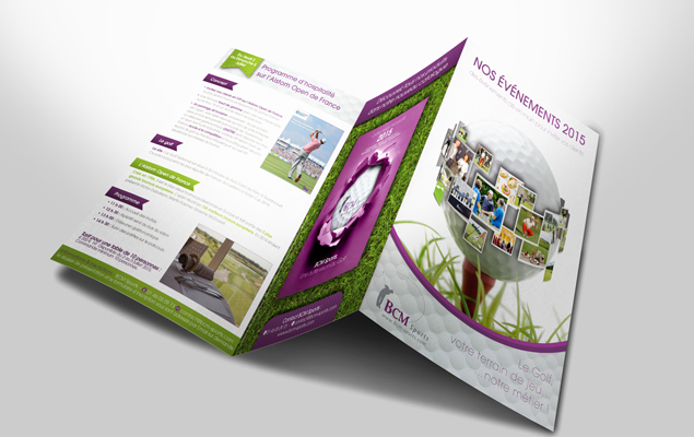 Création d'un dépliant de présentation des évènements organisés par BCM Sports en 2015 - BCM Sports